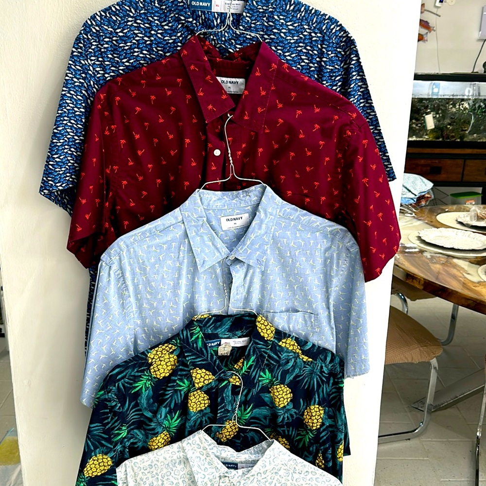 Old Navy Brand Tropical Dress Shirts